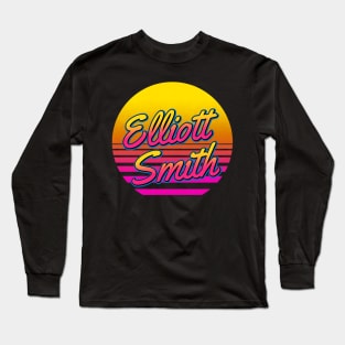 Elliott Personalized Name Birthday Retro 80s Styled Gift Long Sleeve T-Shirt